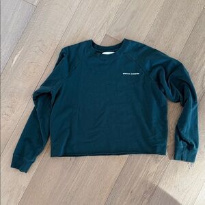 Spiritual Gangster Cropped long Sleeve Dark Green Size Large